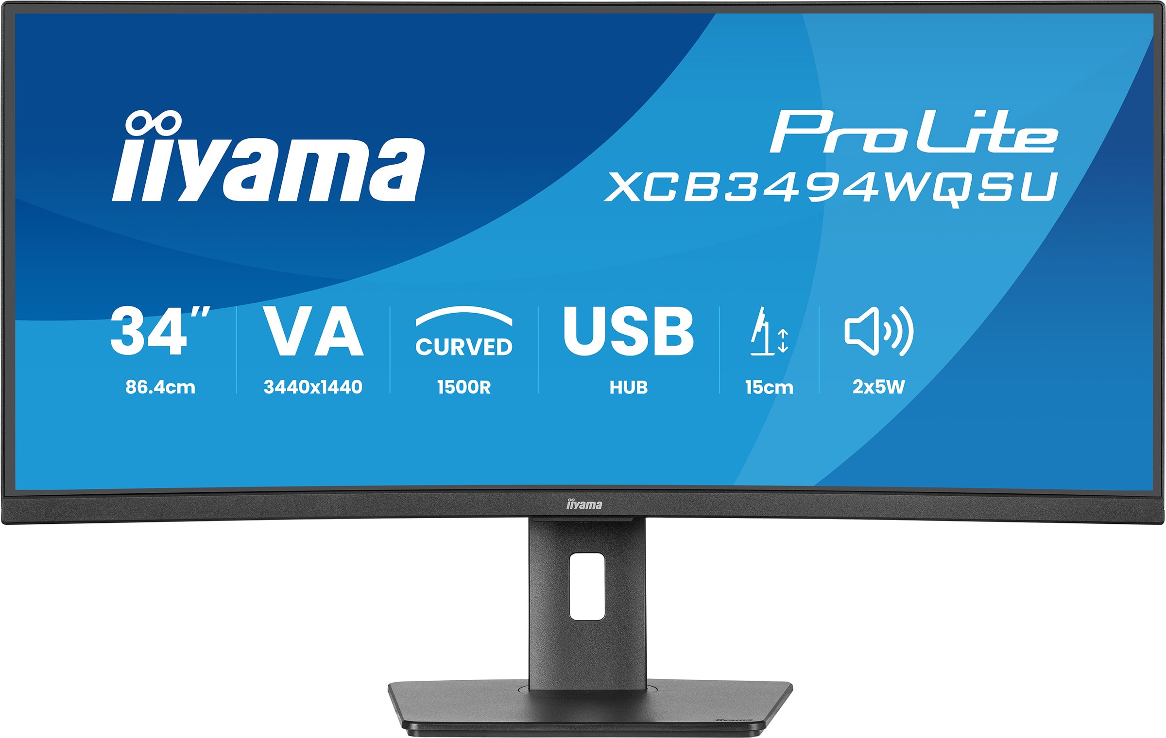 Ecran PC Gamer 34 pouces incurvé IIYAMA 165Hz 0.4ms VA Noir IIXCB3494WQSUB1