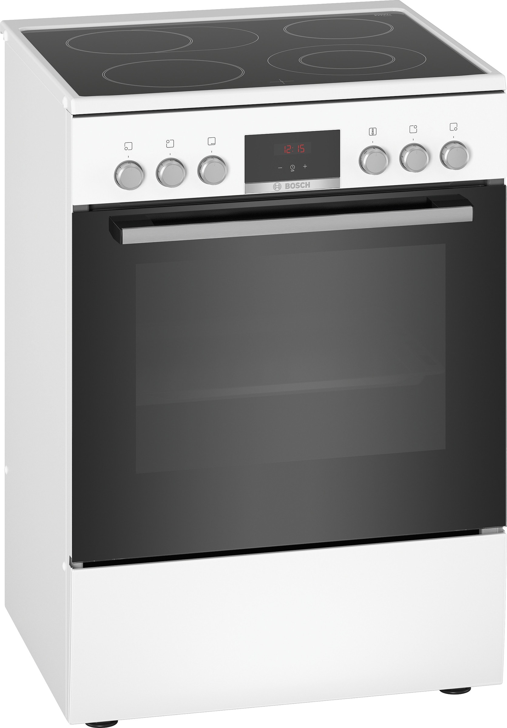 Cuisiniere vitroceramique BOSCH 4 foyers 60 cm Blanc HKR39C220