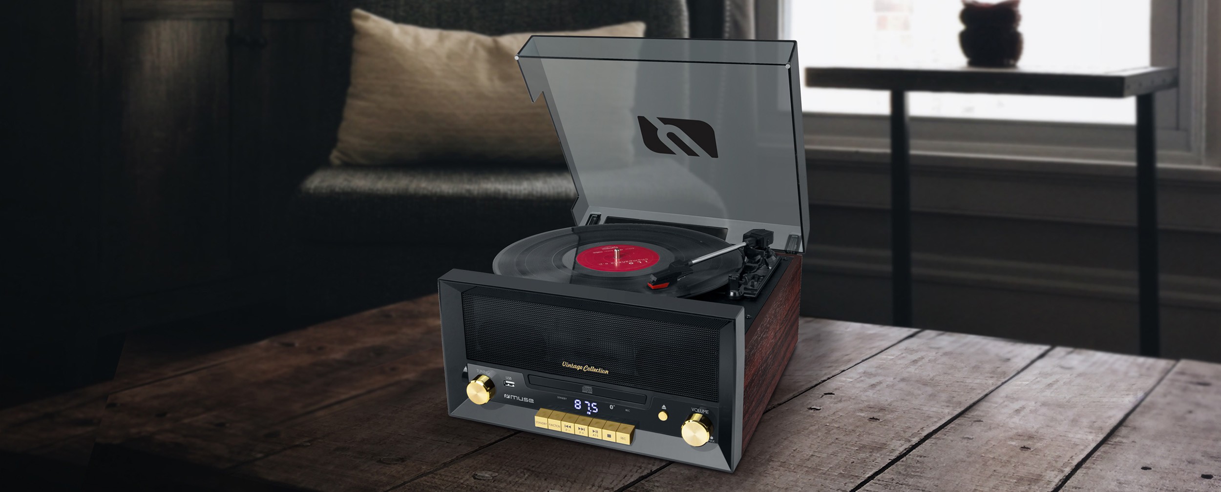 MUSE Platine vinyle USB  - MT-112W