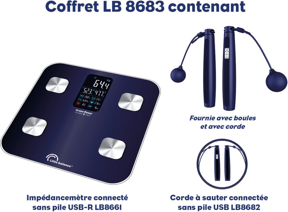 Pèse personne impédancemètre connecté LITTLE BALANCE  - 8683