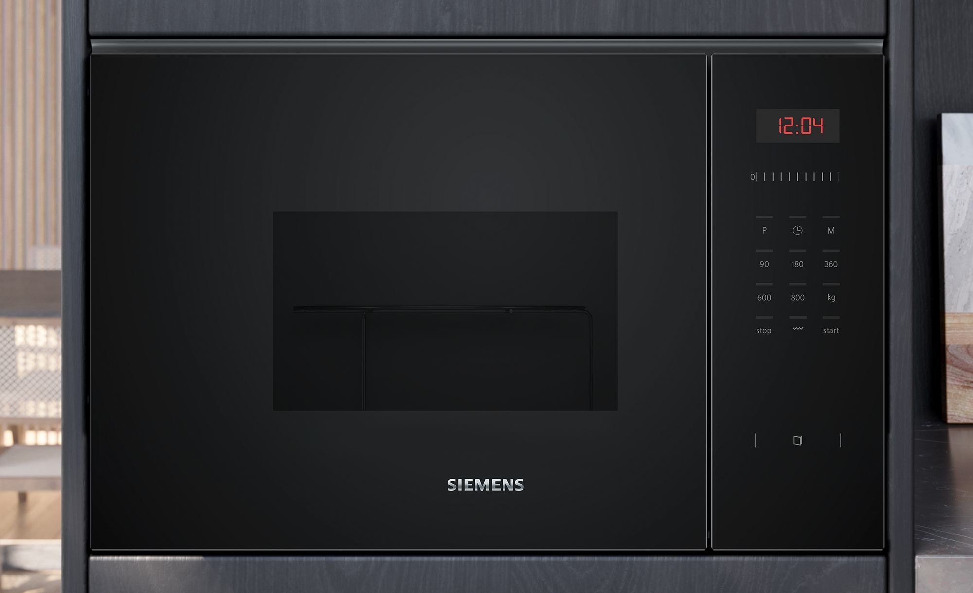 Micro ondes Encastrable SIEMENS 800W 20L Noir - BE523LMB1