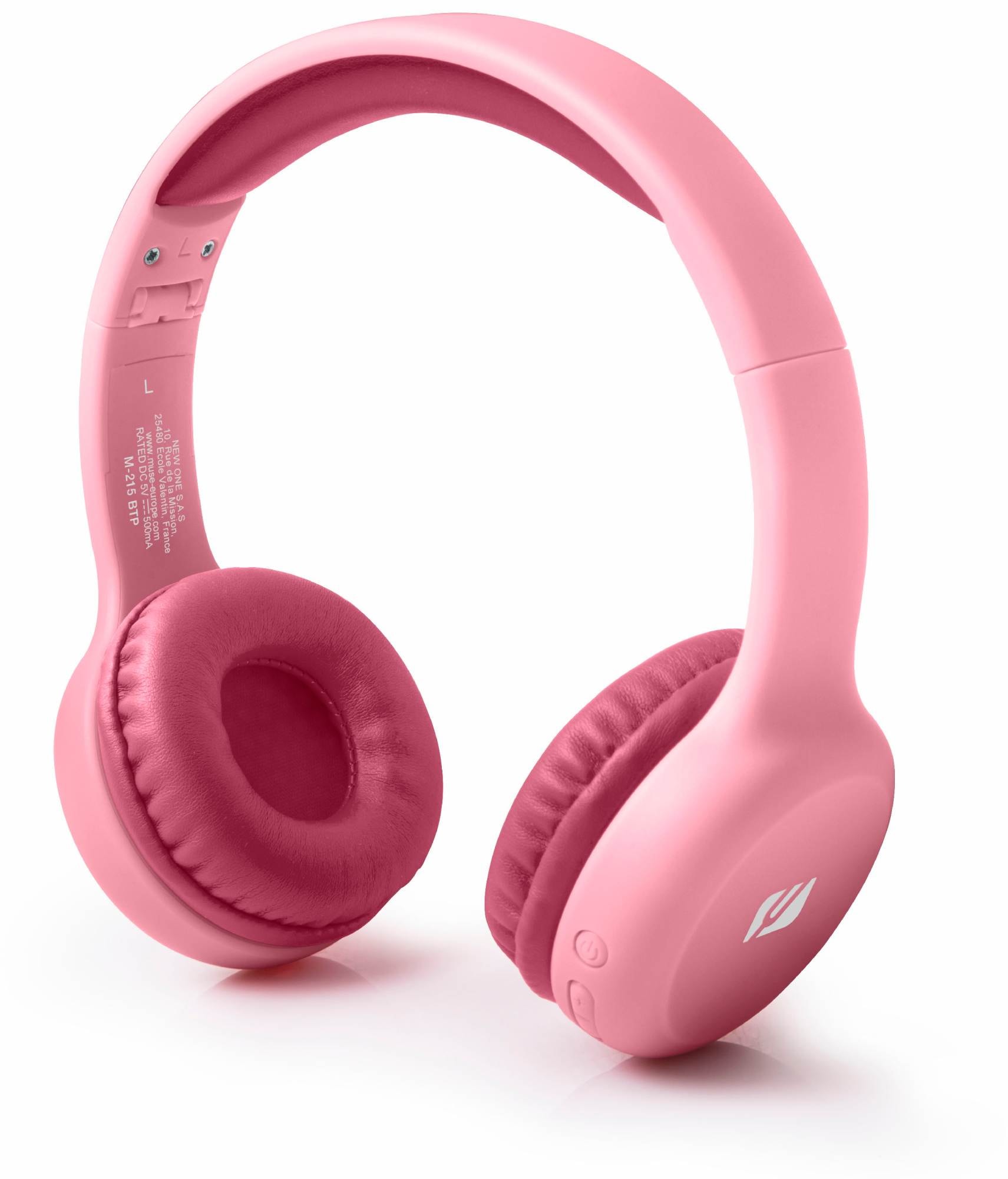 Casque audio enfant MUSE Bluetooth 13h Mode Rose M-215BTP