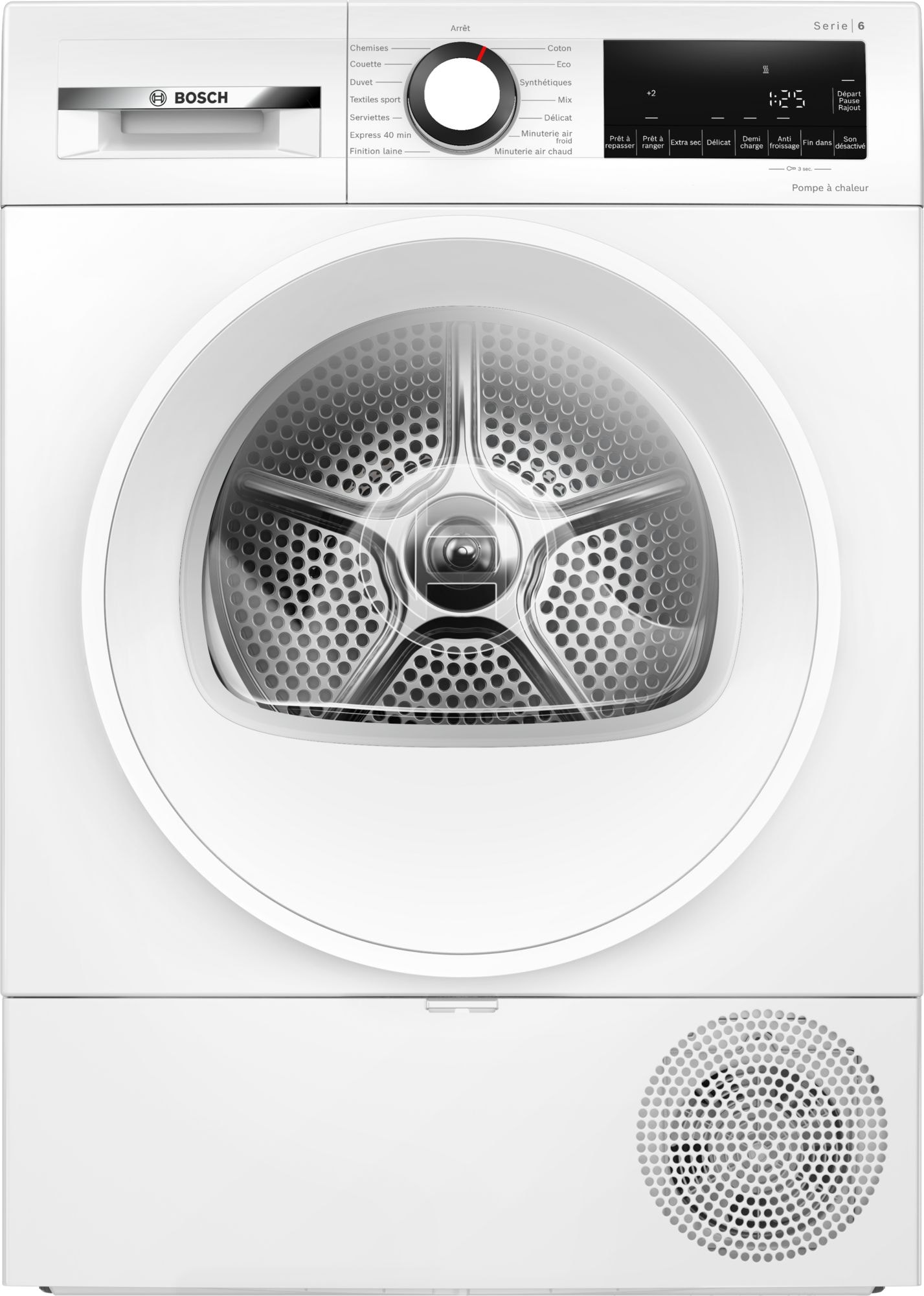 Sèche-linge pompe à chaleur BOSCH , Easy Clean, 9kg , Blanc WQG1420DFR