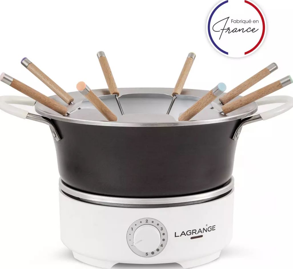 Fondue LAGRANGE 8 personnes 900W 1.2L Charbon 349401