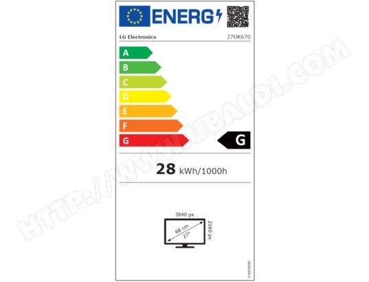 Ecran 27 pouces Full HD LG - 27UK670-B Ecran 27 pouces Full HD LG - 27UK670-B