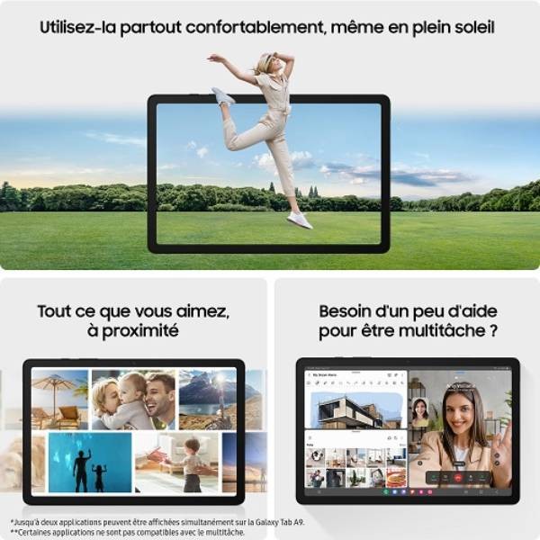 Tablette tactile SAMSUNG Galaxy Tab A9 WiFi 128go Bleu - SM-X110NDBEEUB Tablette tactile SAMSUNG Galaxy Tab A9 WiFi 128go Bleu - SM-X110NDBEEUB