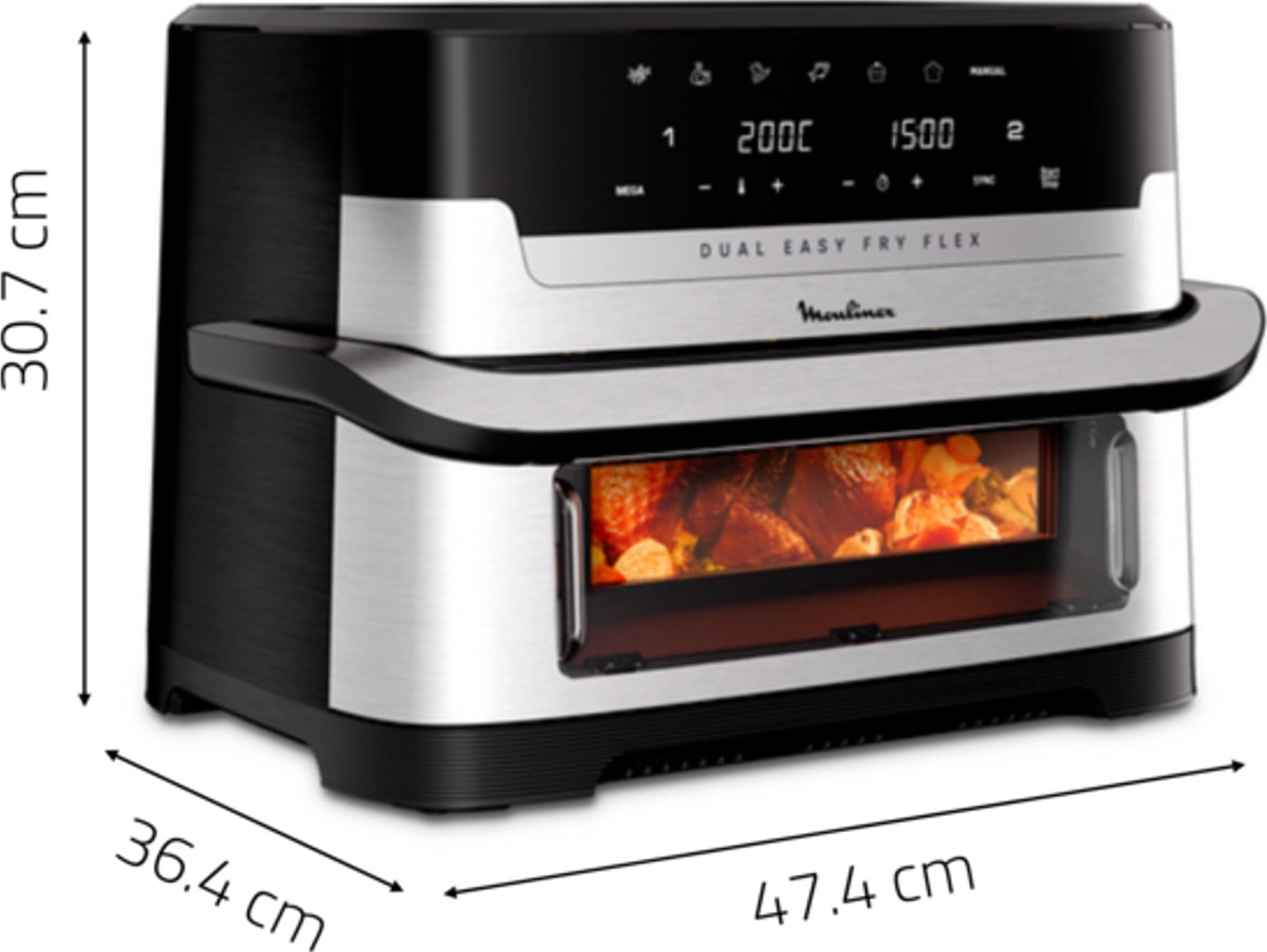 Friteuse à air chaud MOULINEX AirFryer 9L 2700W Double compartiment - EZ922DF0