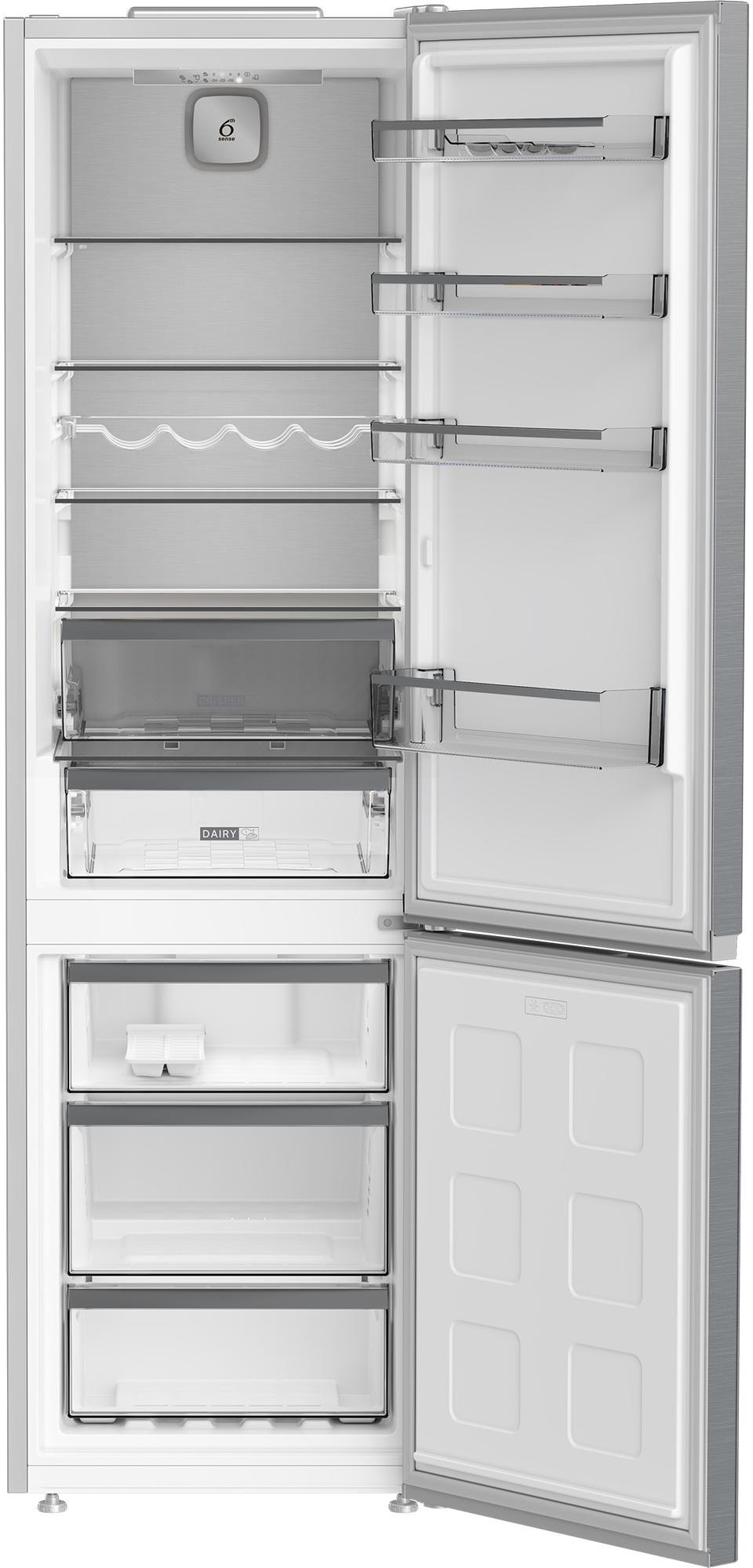Réfrigérateur congélateur bas WHIRLPOOL Total No Frost, 355L, Gris - WHK25404XP8E