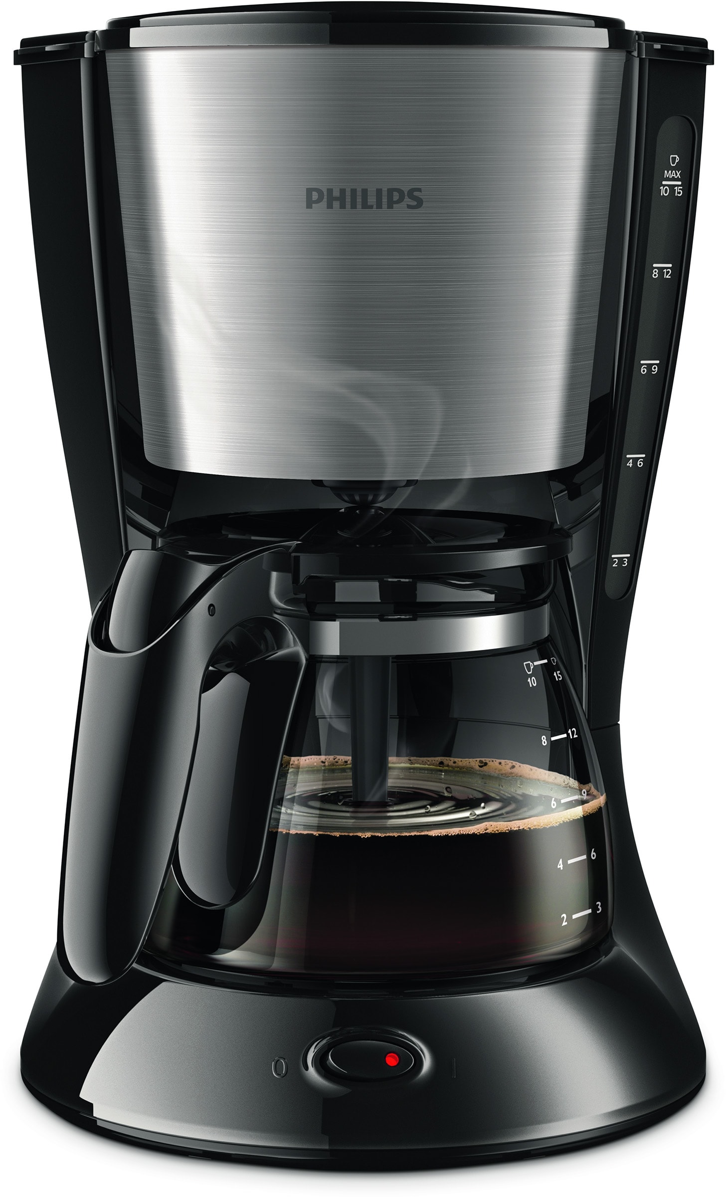 Cafetière PHILIPS 1000W 1.2L 15 tasses Noir et Métal HD7462/20