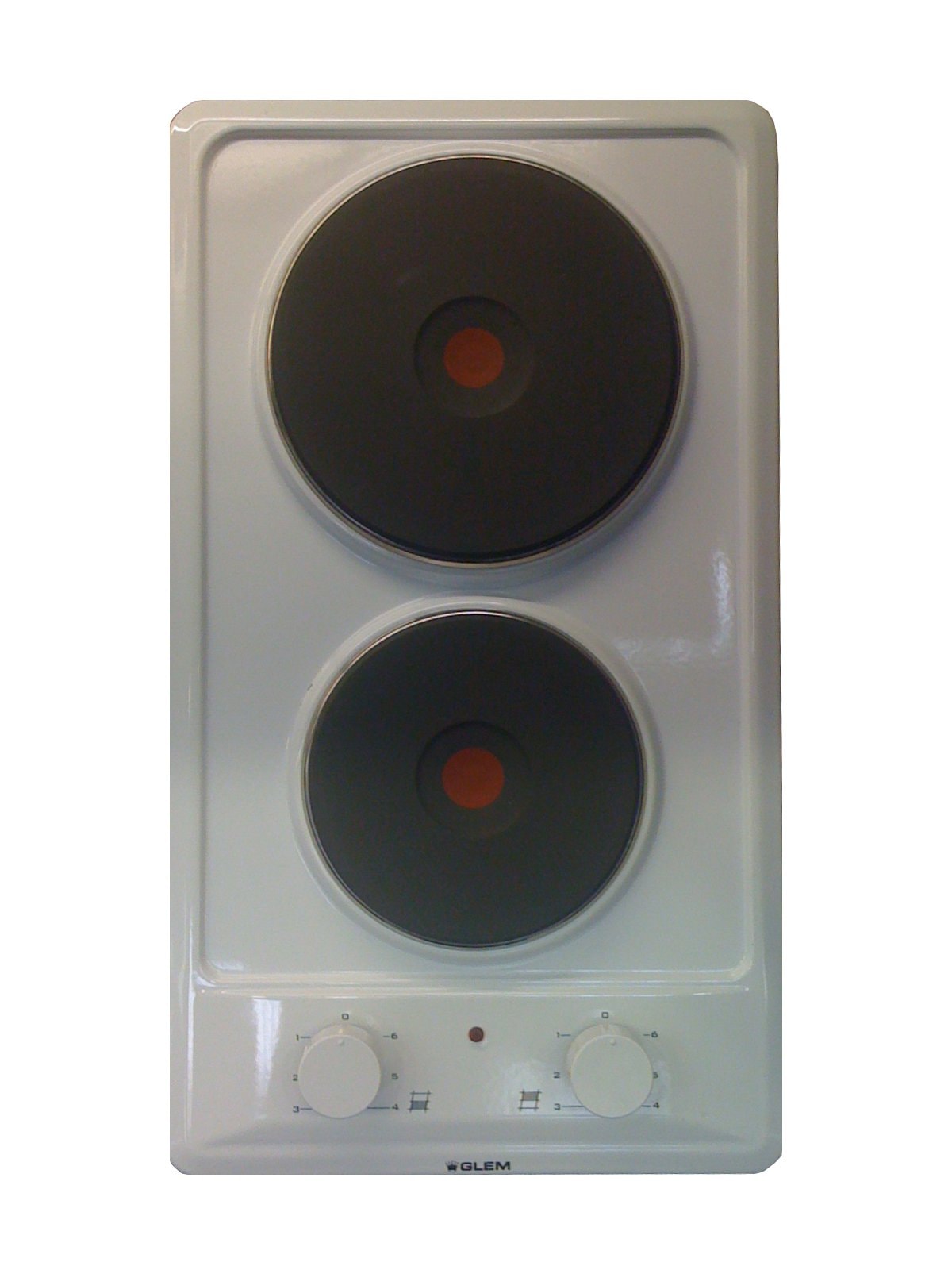 Domino electrique GLEM 2 foyers 29 cm Blanc GT320WH