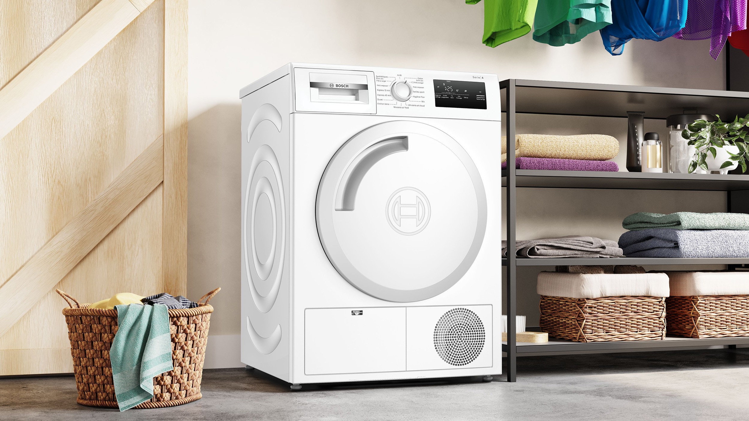 BOSCH Sèche linge Condensation Série 4 AutoDry 7kg Blanc - WTN83218FR