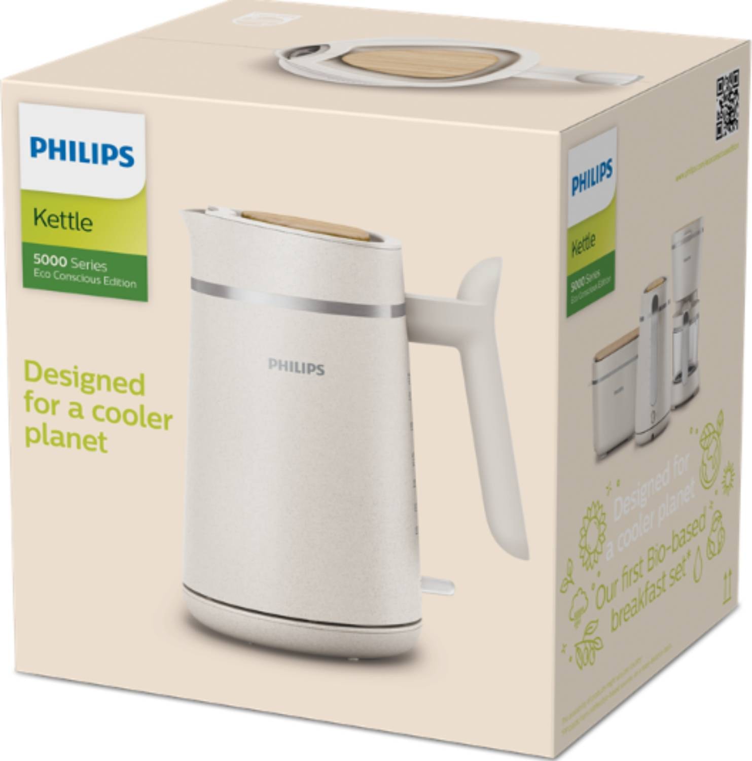 Bouilloire PHILIPS Série 5000, 1,7L, 2200w, Blanc - HD9365/10