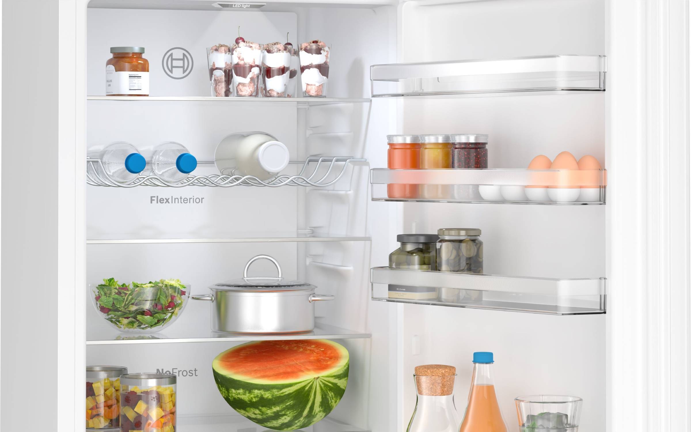 Réfrigérateur congélateur bas BOSCH 363L No Frost Blanc - KGN392WCF