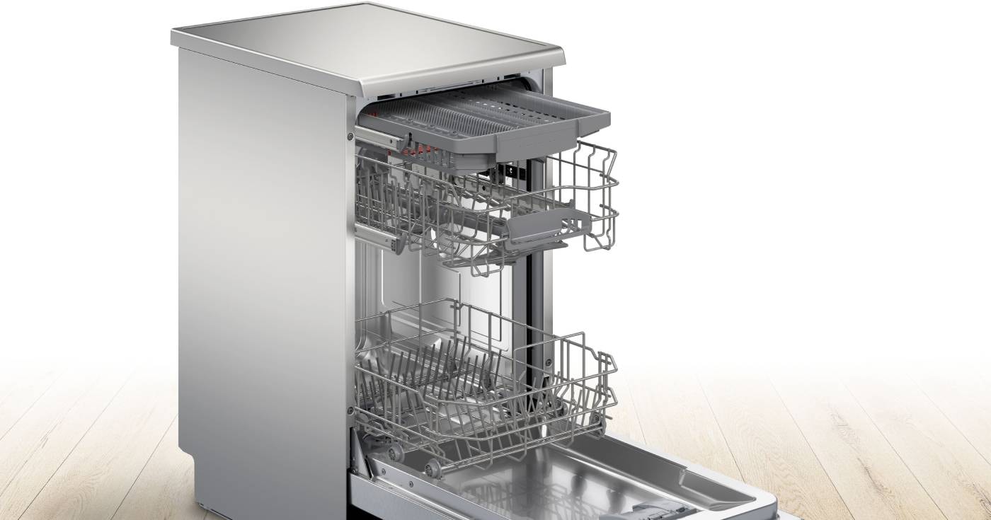 Lave vaisselle 45 cm BOSCH Série 4, 10 couverts, Inox - SPS4EMI61F