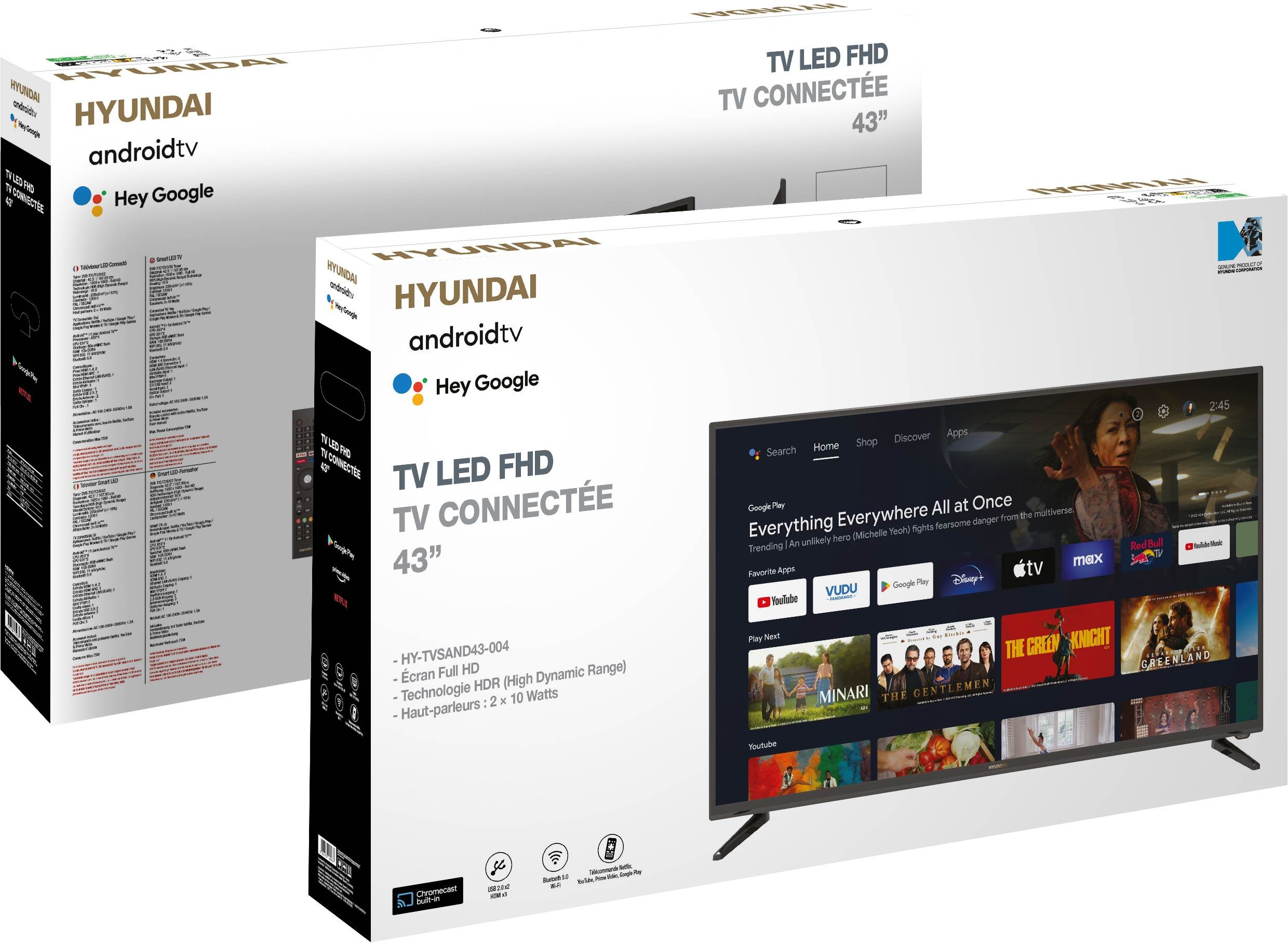 TV LED Full HD 108 cm HYUNDAI  - HY-TVSAND43-004