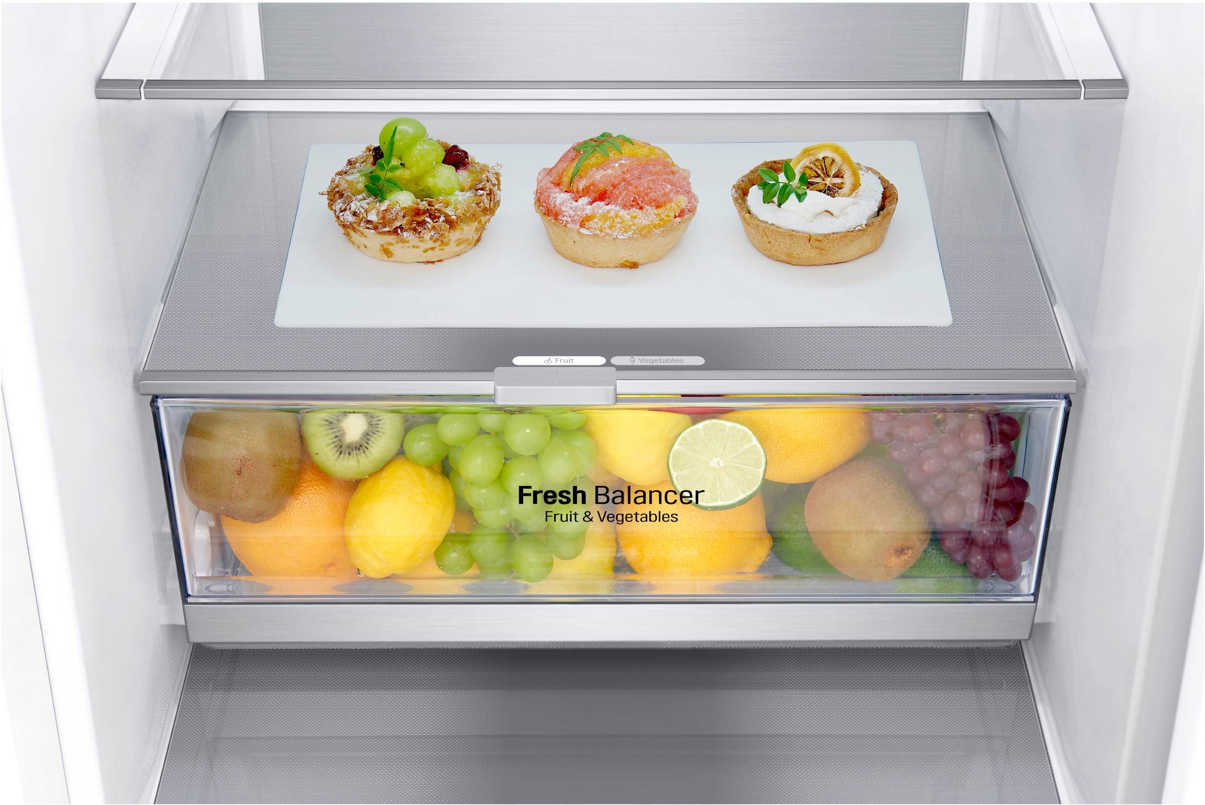LG Réfrigérateur congélateur bas Total No Frost 384L Blanc - GBB72SWVDN