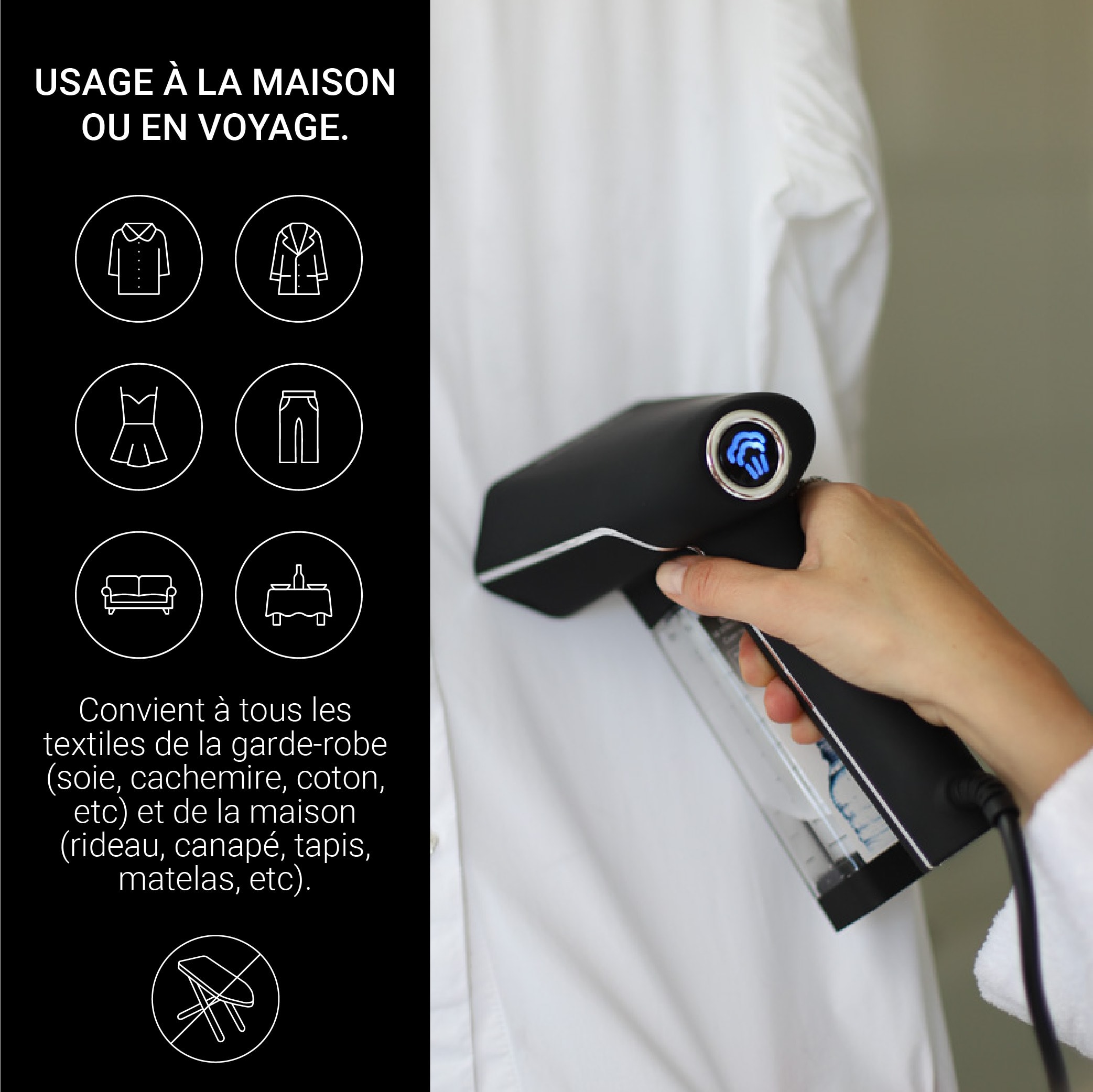 Défroisseur vapeur STEAMONE , 1800W, Noir - SN200B