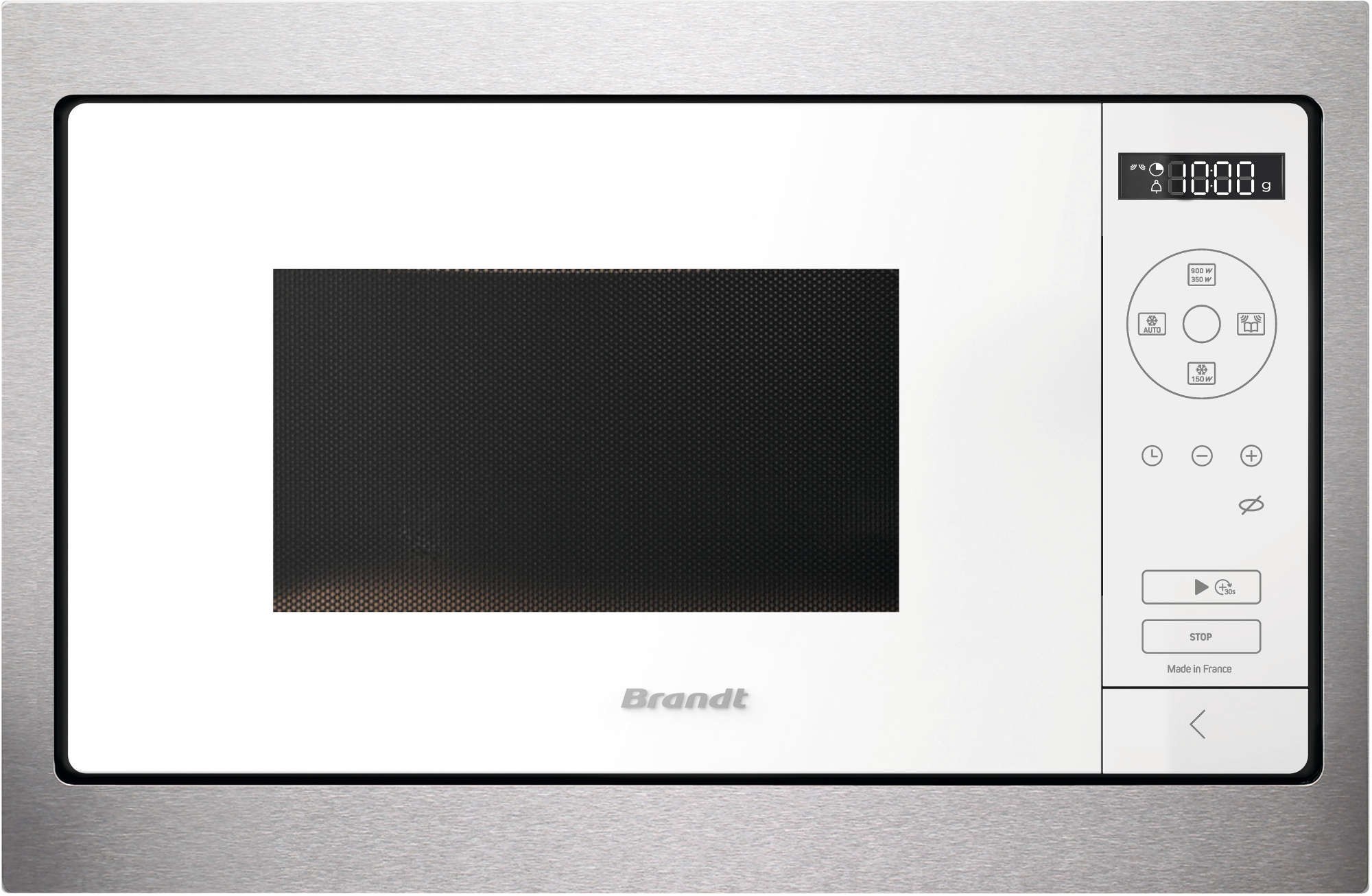 BRANDT Micro ondes Encastrable Quattro System 900W 26L Blanc BMS7120W BRANDT Micro ondes Encastrable Quattro System 900W 26L Blanc BMS7120W