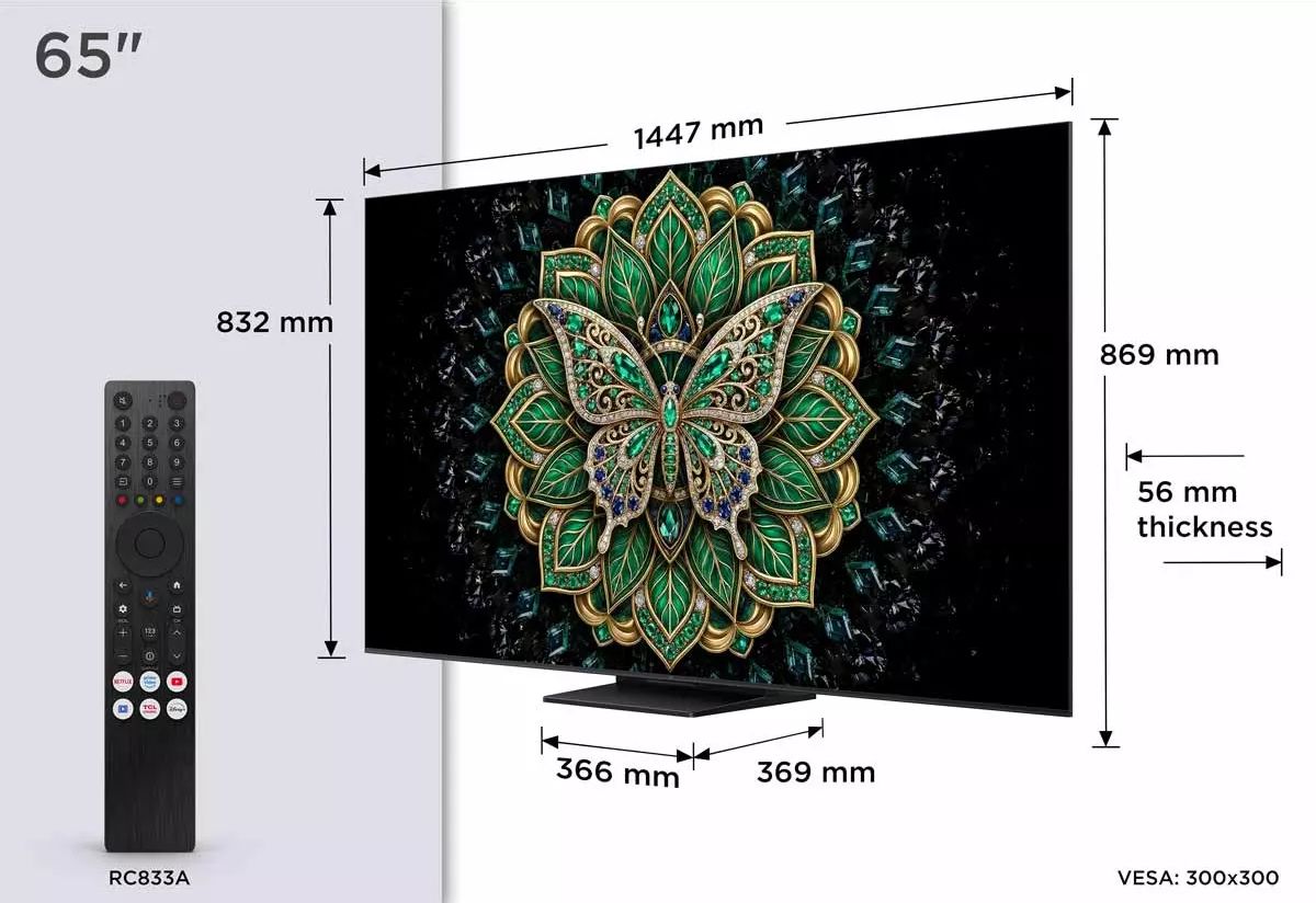TV Mini LED 4K 164 cm TCL  - 65C6KPRO