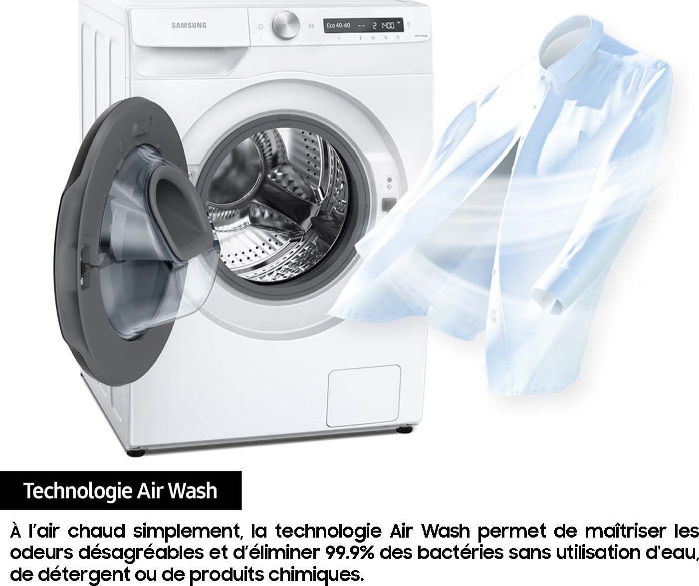 Lave linge sechant Frontal SAMSUNG 11kg 1400trs/min Blanc - WD11DG5B15BE