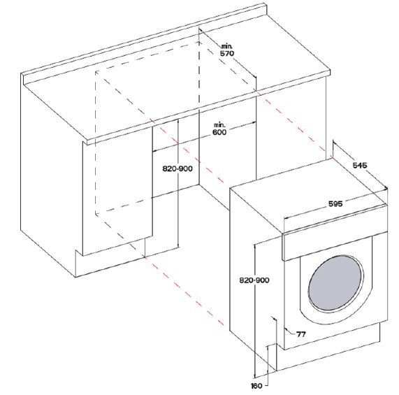 Lave linge encastrable WHIRLPOOL 6ème sens, 1400trs/mn, 7kg - BIWMWG71483FRN Lave linge encastrable WHIRLPOOL 6ème sens, 1400trs/mn, 7kg - BIWMWG71483FRN