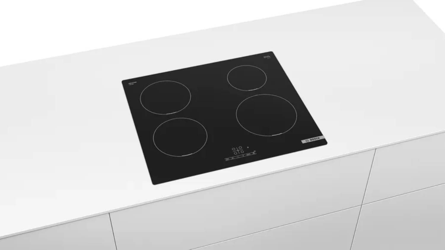 Plaque induction BOSCH Série 4 4 foyers 60cm Noir - PUE611BB5E Plaque induction BOSCH Série 4 4 foyers 60cm Noir - PUE611BB5E