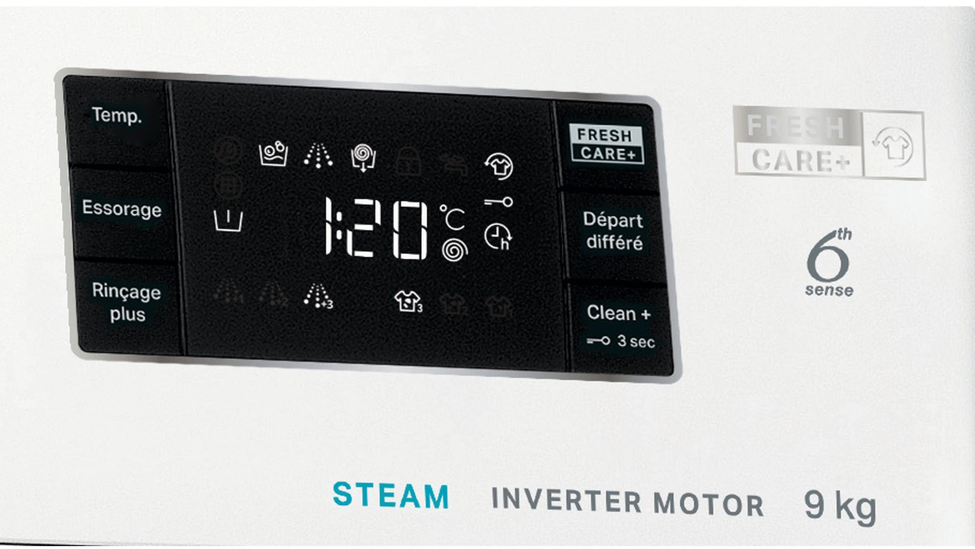 Lave linge Frontal WHIRLPOOL , 1400 trs/mn, 9kg, Blanc - FFBS9479WVFR