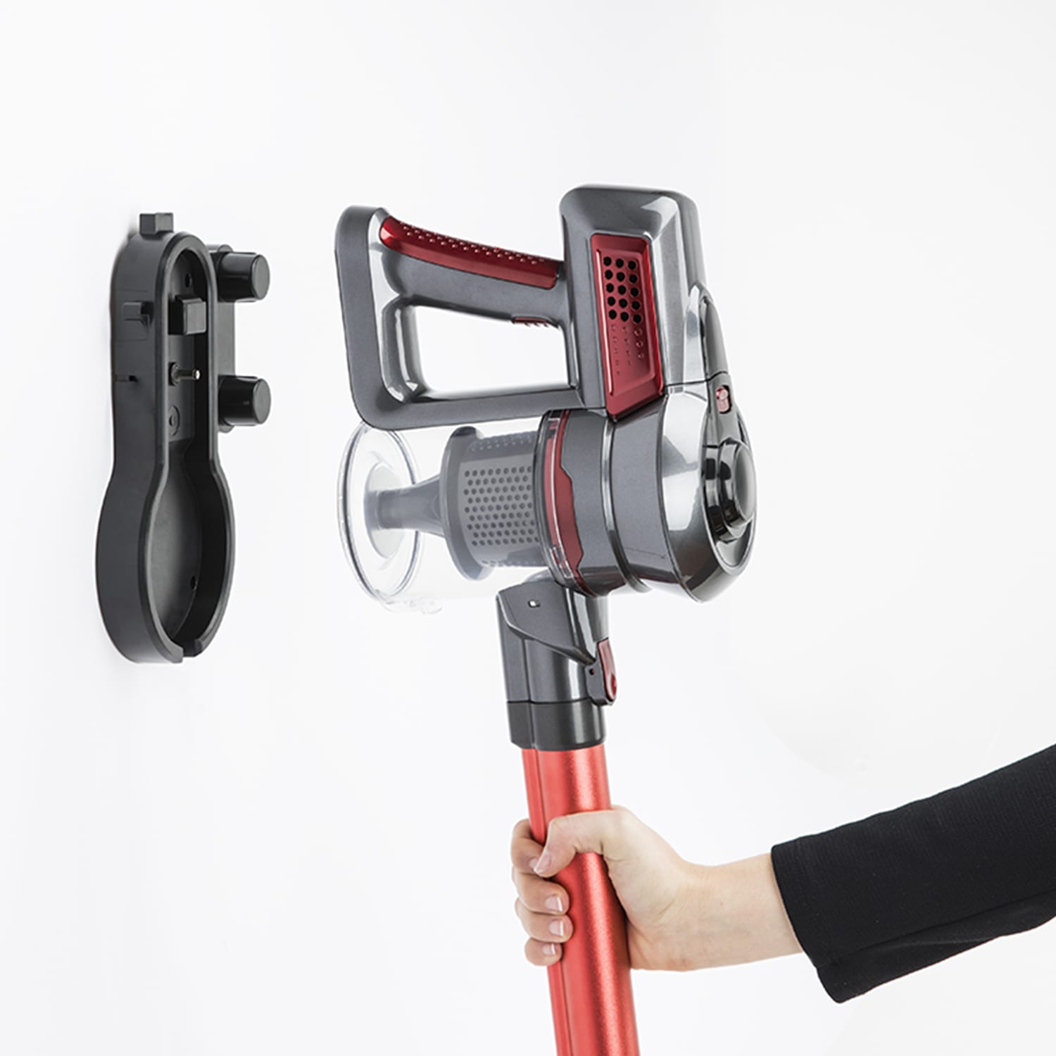 Aspirateur balai H.KOENIG UP600, 2 en 1, PowerClean, Rouge - UP600