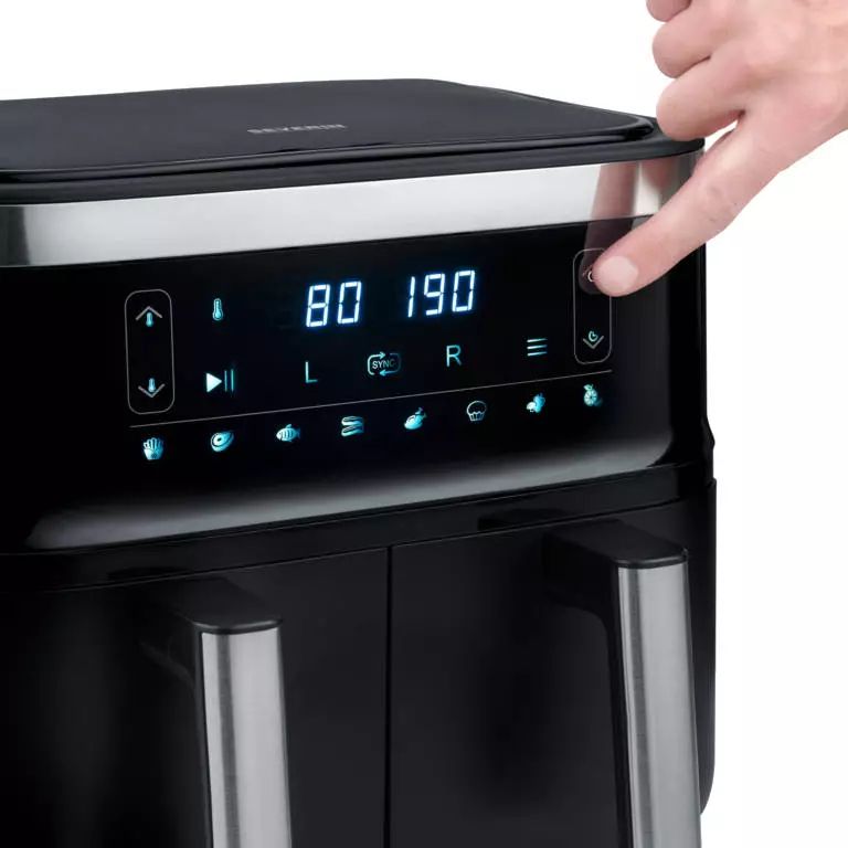 Friteuse à air chaud SEVERIN AirFryer 7.6L 2850W Double compartiment - FR2453
