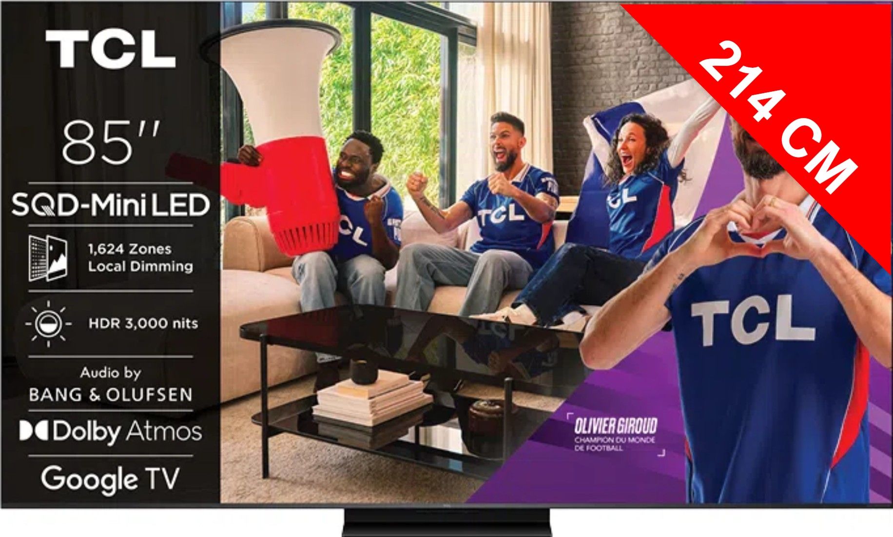 TV Mini LED 4K 214 cm TCL  85C7L