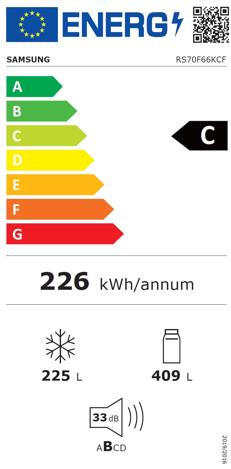 Réfrigérateur américain SAMSUNG No frost 634L Inox - RS70F66KCF