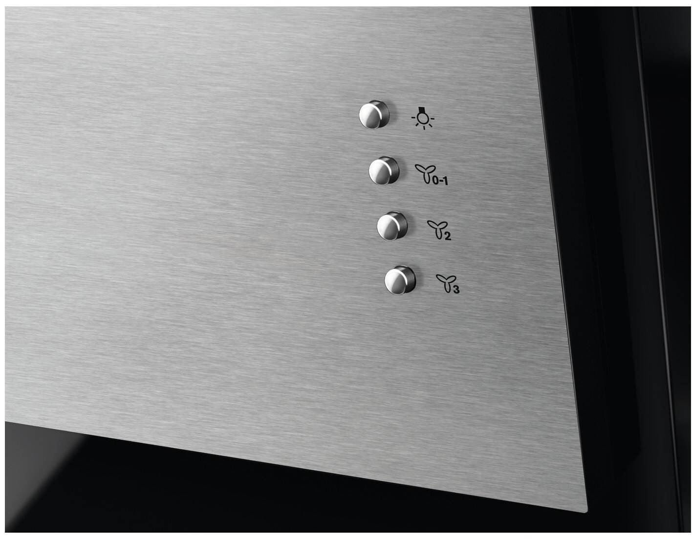 Hotte decorative murale ELECTROLUX Série 600 Pan Incliné 60cm Noire Inox - LFV316Y