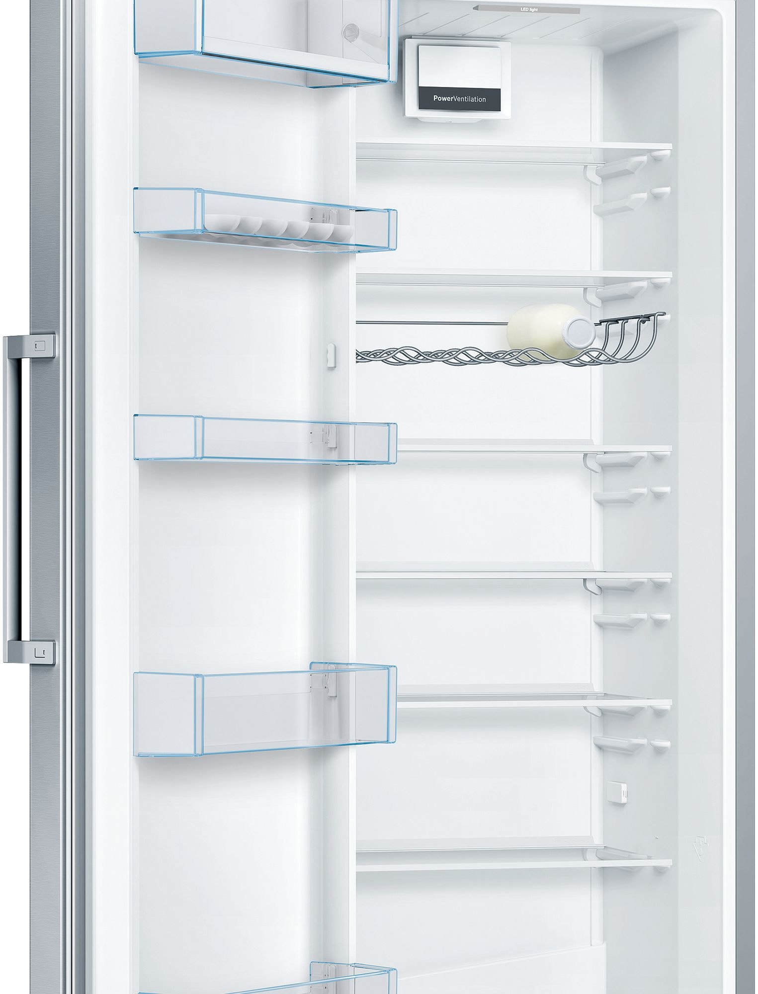 Réfrigérateur 1 porte BOSCH Série 4, Froid Brassé, 324L, Inox - KSV33VLEP