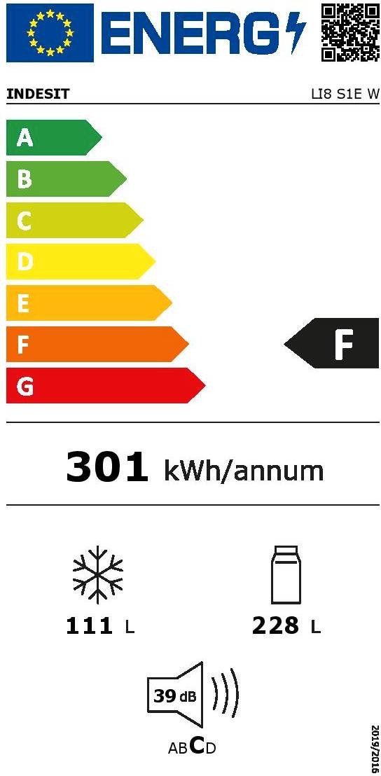 Réfrigérateur congélateur bas INDESIT Froid Statique 339L Blanc - LI8S1EW Réfrigérateur congélateur bas INDESIT Froid Statique 339L Blanc - LI8S1EW