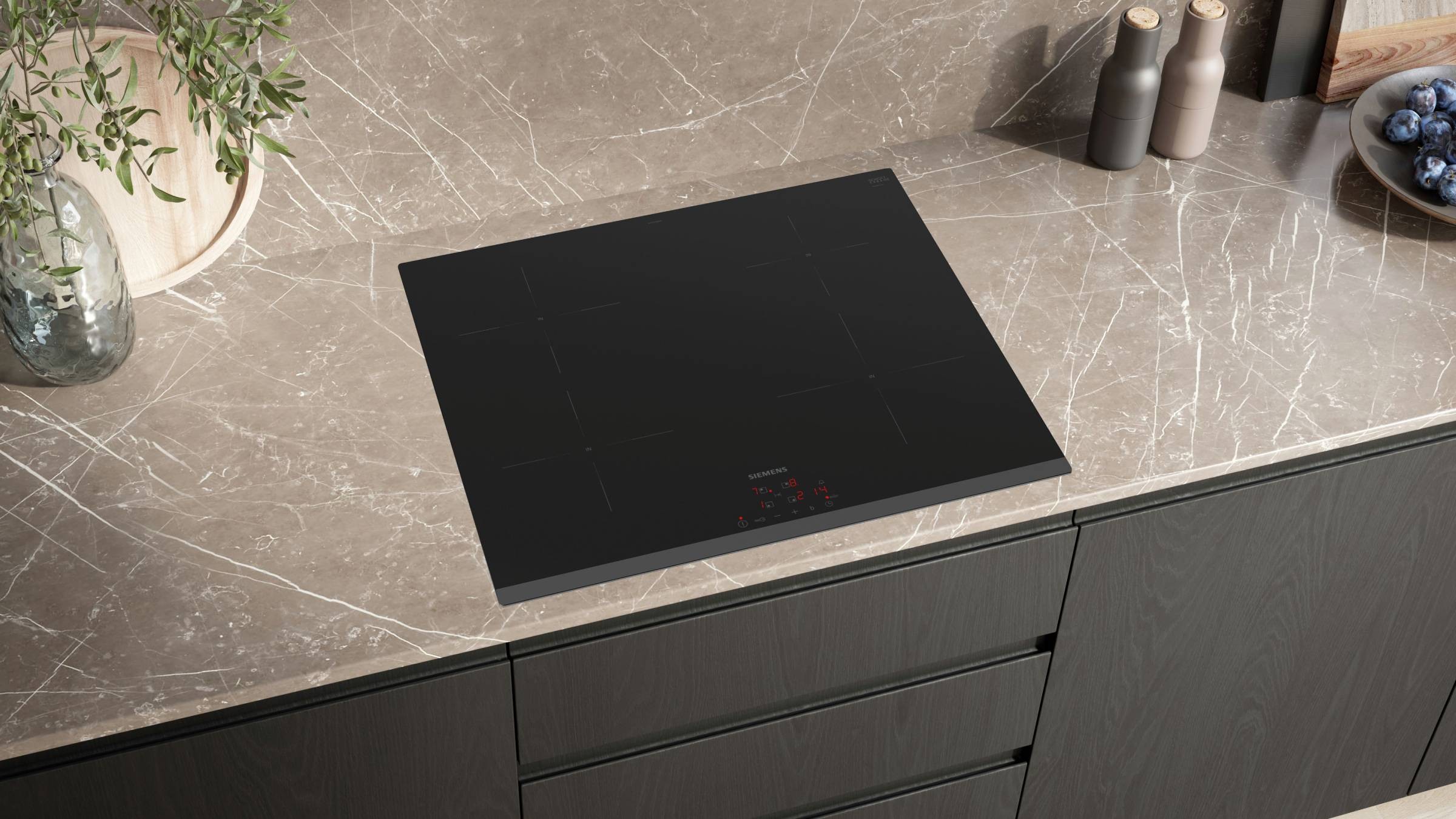 Plaque induction SIEMENS 4 foyers 60 cm Noir - EH631BEB6E