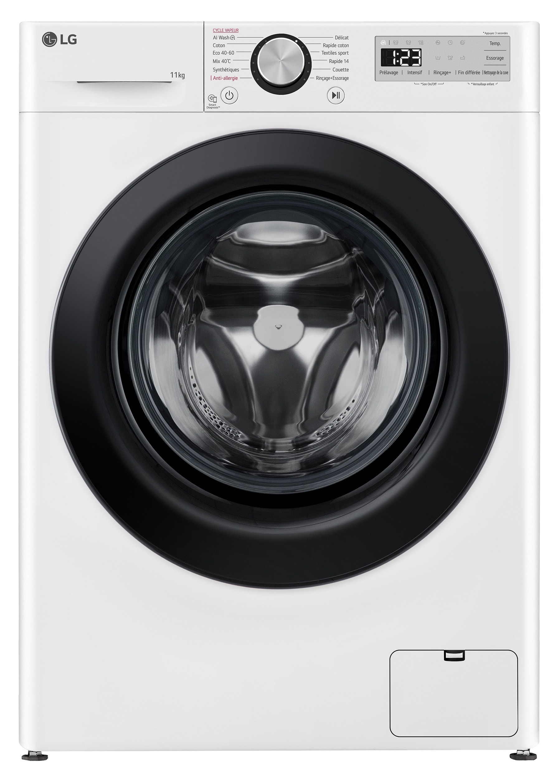 Lave linge Frontal LG 11kg 1400trs/min Blanc F14R15WHS