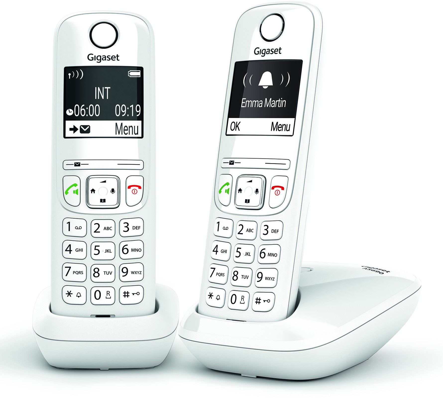 GIGASET Téléphone sans fil AS690 Duo Blanc  GIGAAS690DUOBLANC