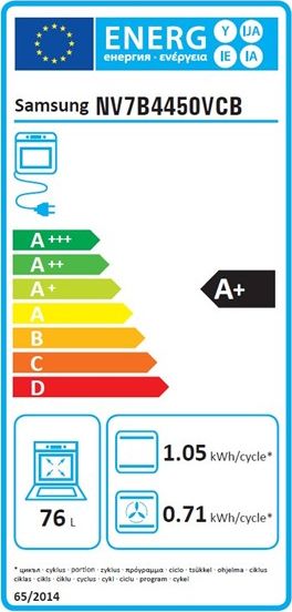 Four encastrable pyrolyse SAMSUNG Chaleur tournante Vapeur 76 L Noir - NV7B4450VCB/U1