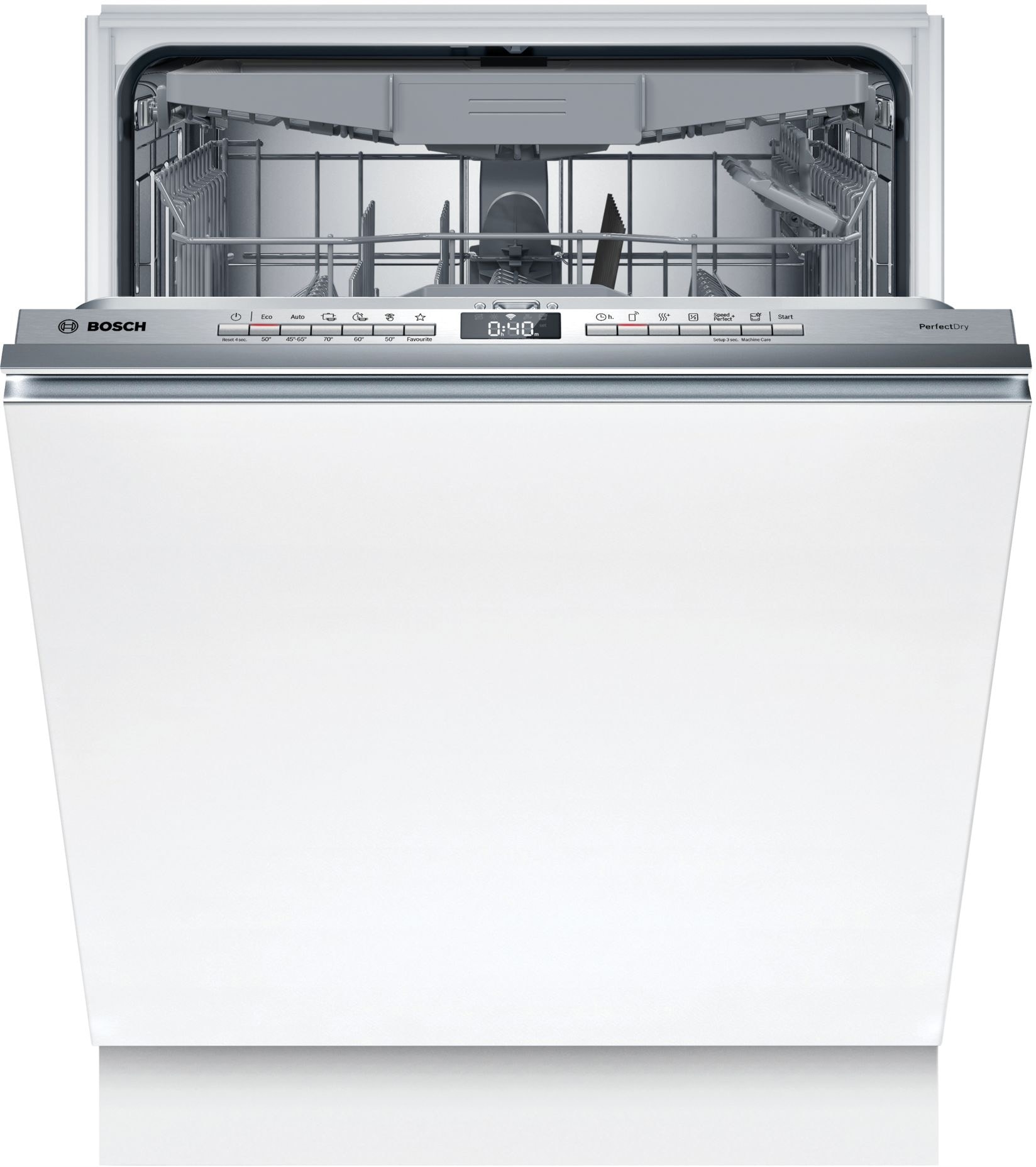 Lave vaisselle tout integrable 60 cm BOSCH Zeolith Connecté 14 couverts 40dB Blanc SMV6ZCX10E