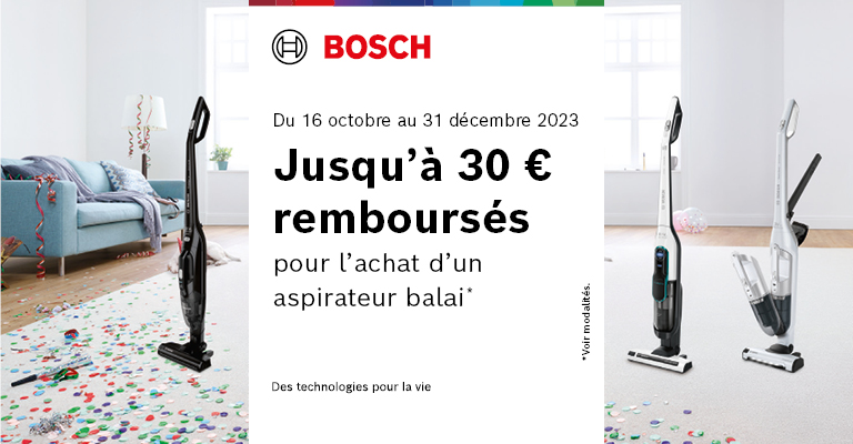 Découvrez nos aspirateurs balais bénéficiant d'offres de remboursement
