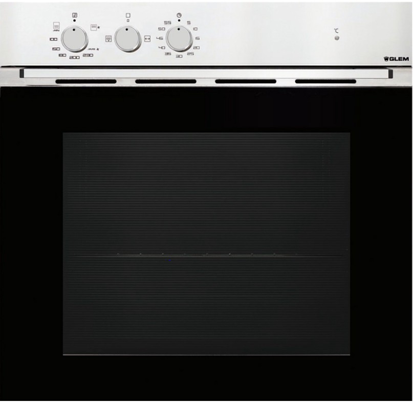 GLEM Four encastrable émail lisse traditionnel 62L Inox GFMG51IX GLEM Four encastrable émail lisse traditionnel 62L Inox GFMG51IX
