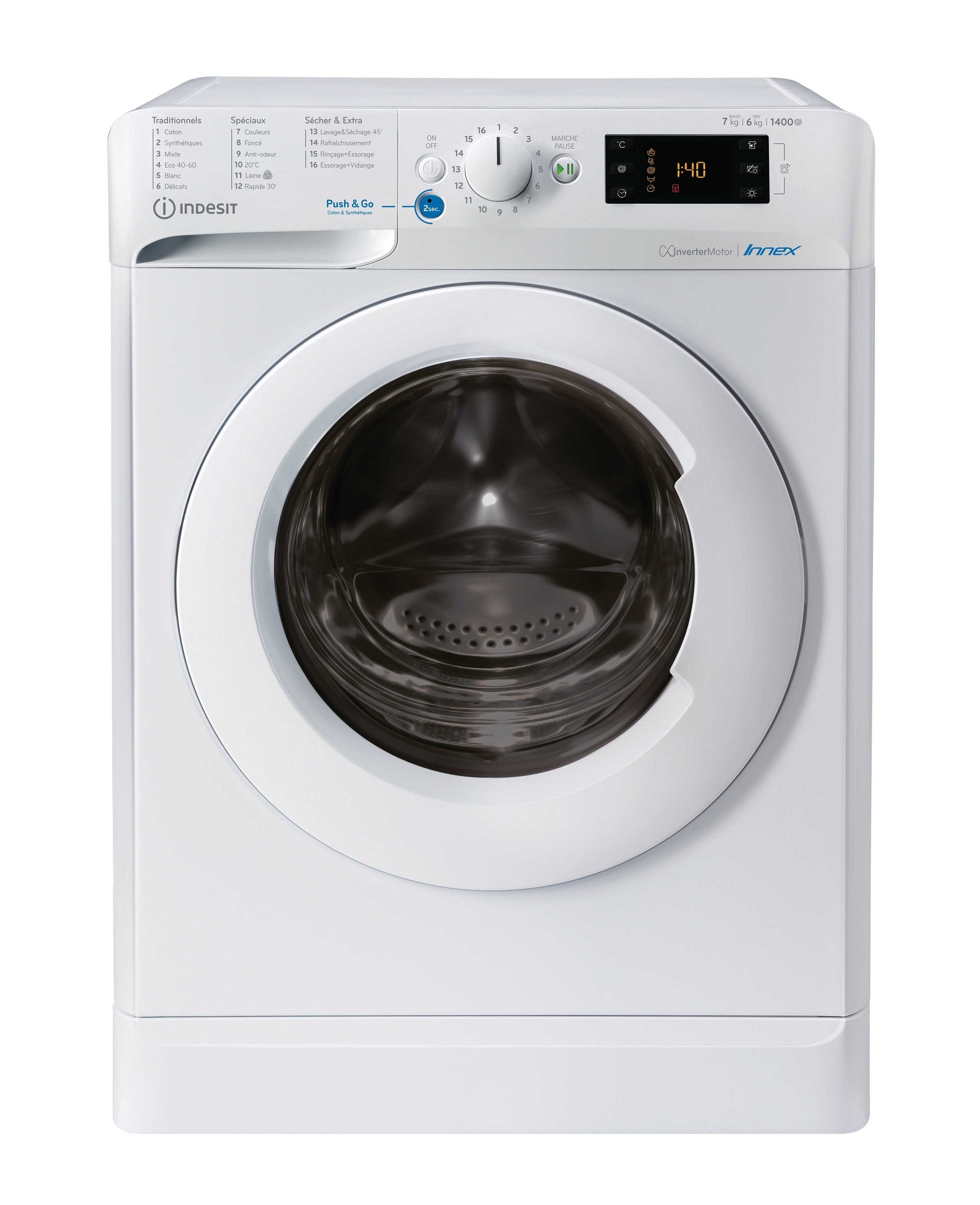 INDESIT Lave linge sechant Frontal BDE761483XWFRN