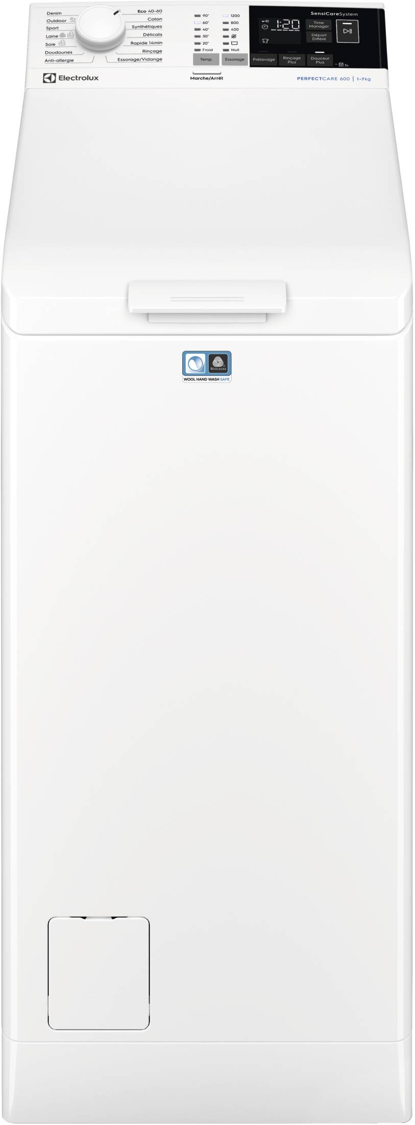 ELECTROLUX Lave linge Top PerfectCare 600 7 kg EW6T4274ED ELECTROLUX Lave linge Top PerfectCare 600 7 kg EW6T4274ED