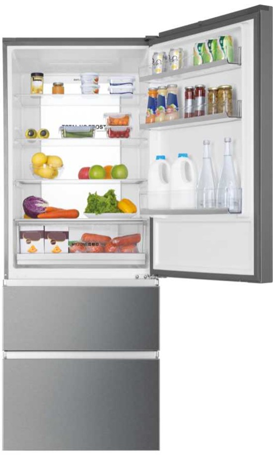 HAIER Réfrigérateur congélateur bas Série 70 Froid ventilé MyZone 430L Inox  - A3FE743CPJ