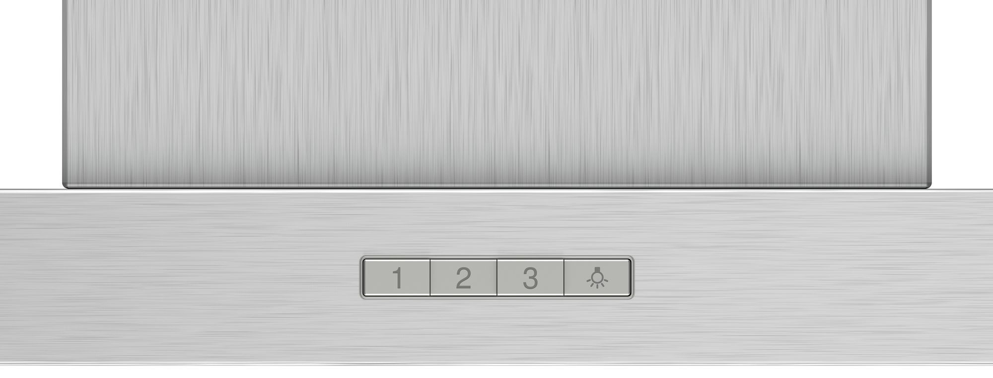 Hotte decorative murale BOSCH Serie 2, 3 vitesses, 64 dB, 90cm, Inox - DWB94BC50
