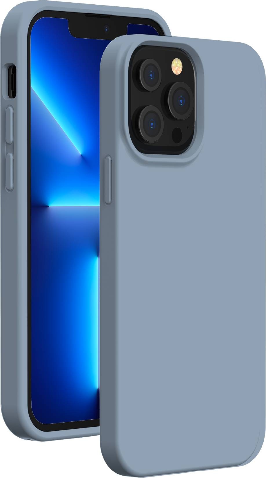 BIGBEN Coque iPhone 13 Pro max silicone Bleu  COVSOFTIP1367SB