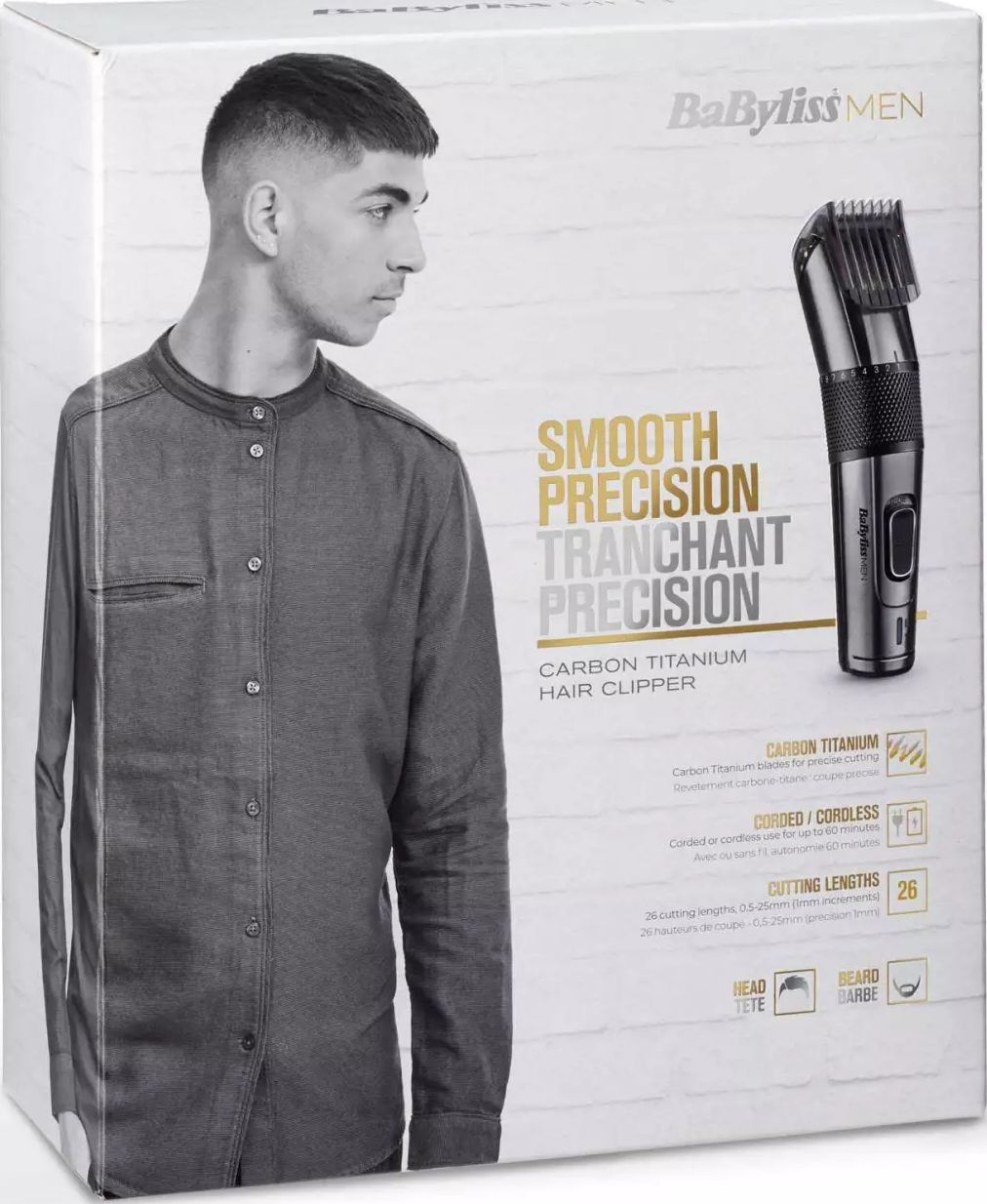Tondeuse multifonction BABYLISS Sans fil 60min précision Mallette - E978E