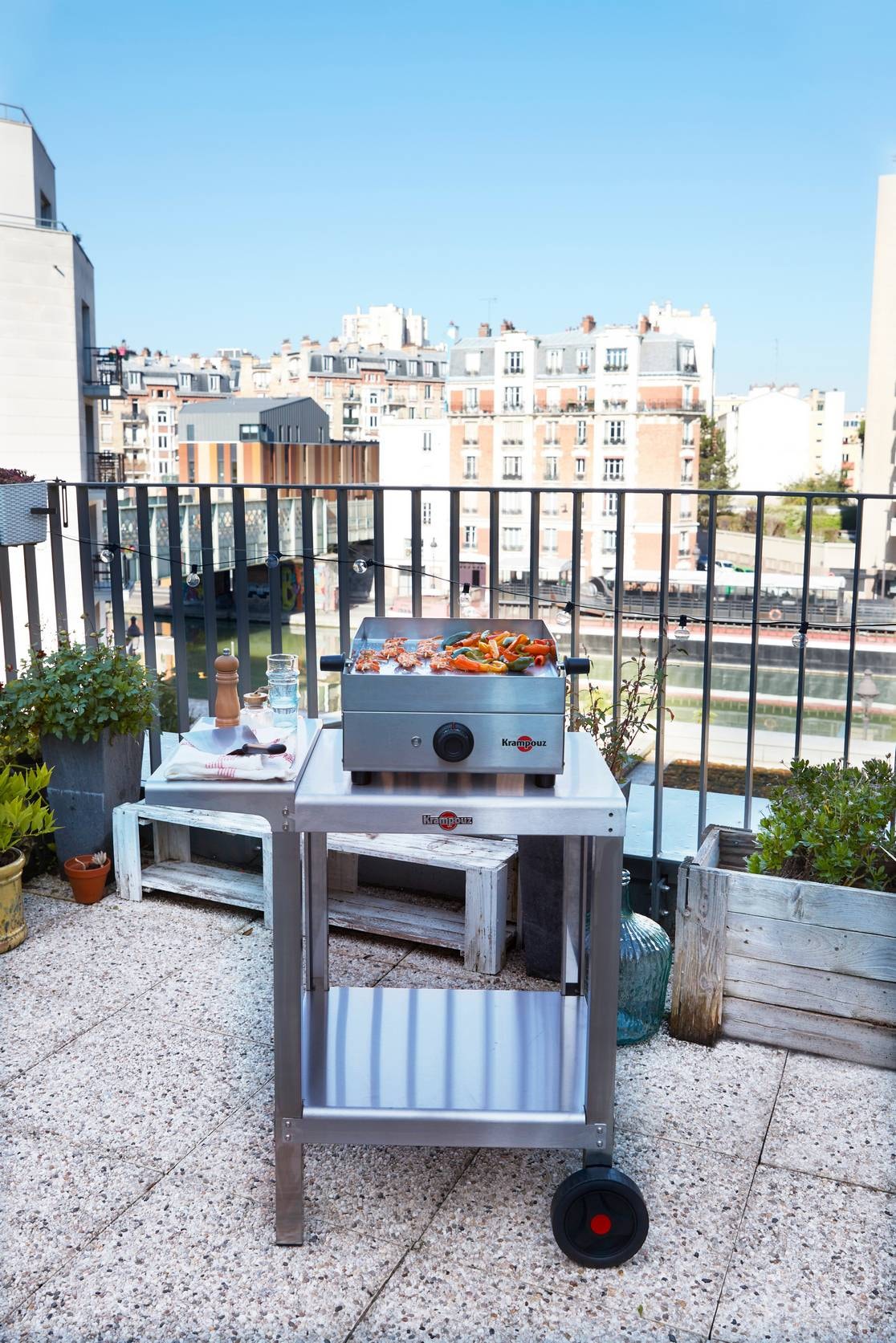 Plancha KRAMPOUZ 1600W, 20 à 300 °C, Inox - PFST1AA-KR
