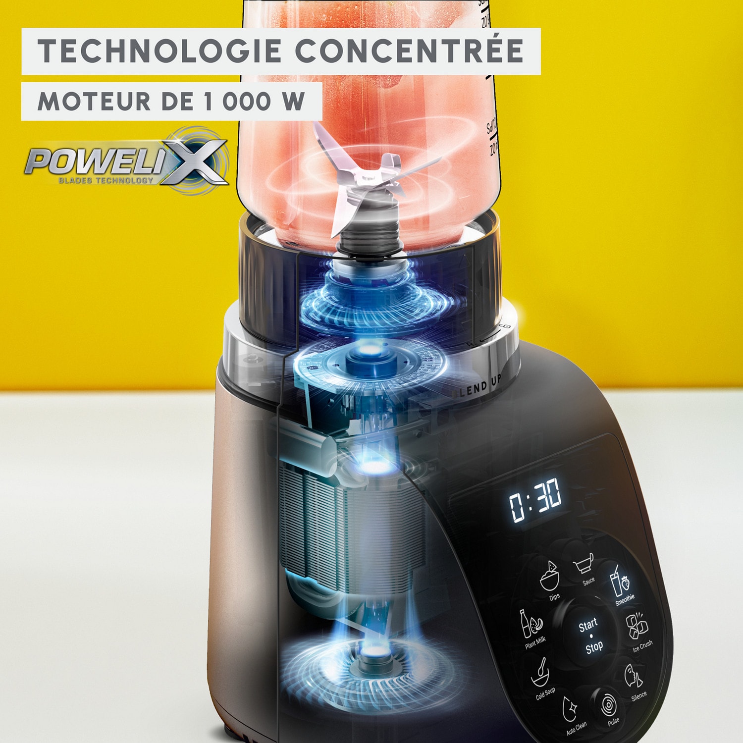 Blender MOULINEX 1000W 0.85L Dune - LM190AF0