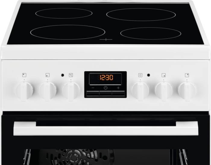 Cuisiniere vitroceramique ELECTROLUX 4 Foyers 57L Blanc - LKR524288W Cuisiniere vitroceramique ELECTROLUX 4 Foyers 57L Blanc - LKR524288W